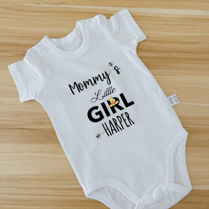 Baby bodysuit with cutsomized name