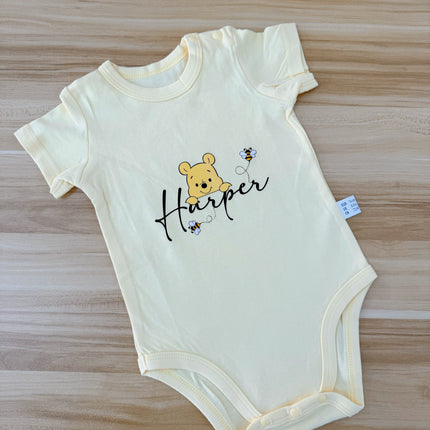 Baby bodysuit with cutsomized name