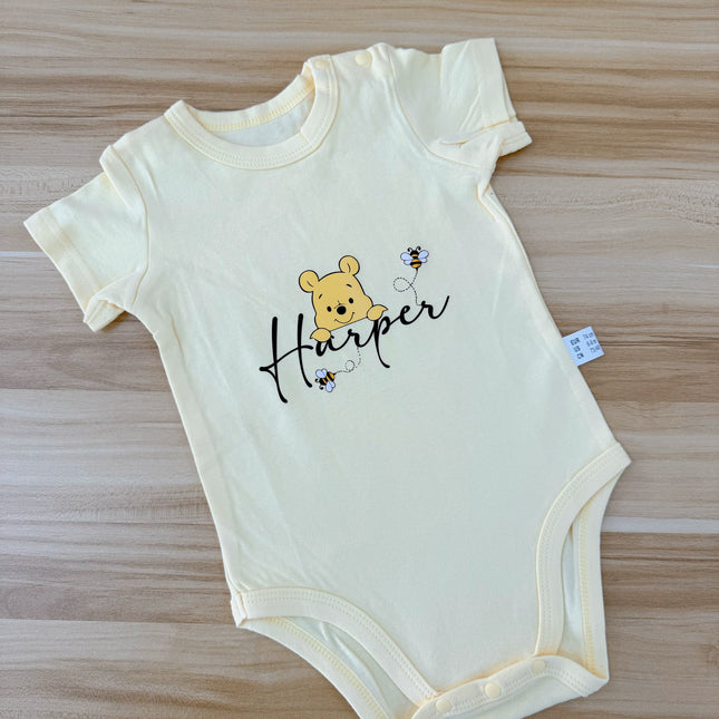 Baby bodysuit with cutsomized name